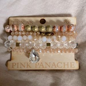 Pink Panache bracelet stack